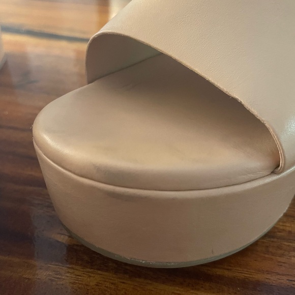 BEEK Prinia Platform Heeled Leather Sandals in Nude Tan | US Size 10 - Picture 4 of 6